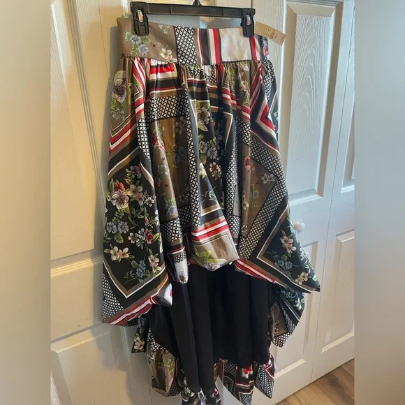 New York & Co Skirt size Small S Bubble Hi-Low Floral Paisley NEW NWT - Picture 5 of 8